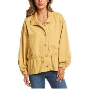 NWT Madewell Highbury Military Jacket Mustard Yellow Button-Front MB808 SZ Small
